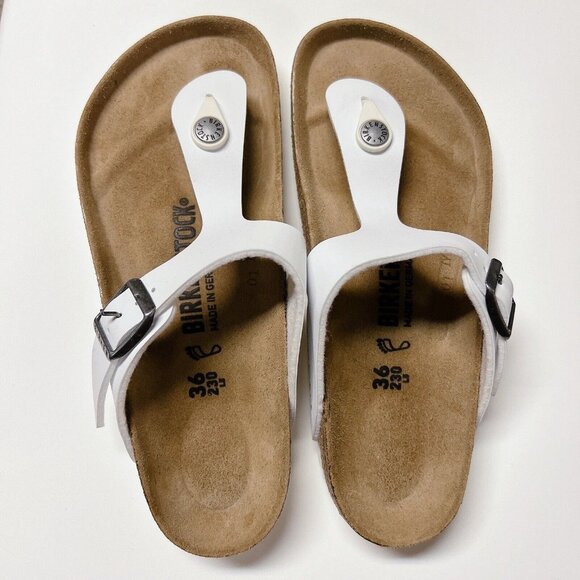 Birkenstock Gizeh Birko-Flor Thong Sandal White EU 36 Womens US 5- 5.5 Regular - Picture 10 of 11